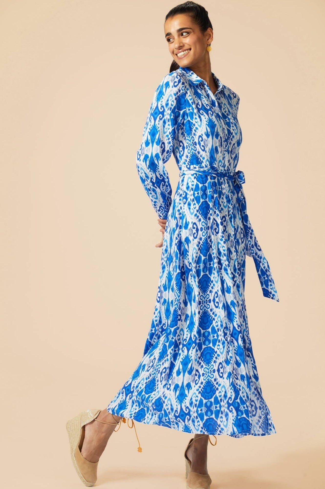Eliza EcoVero™ Shirt Dress | Blue/White