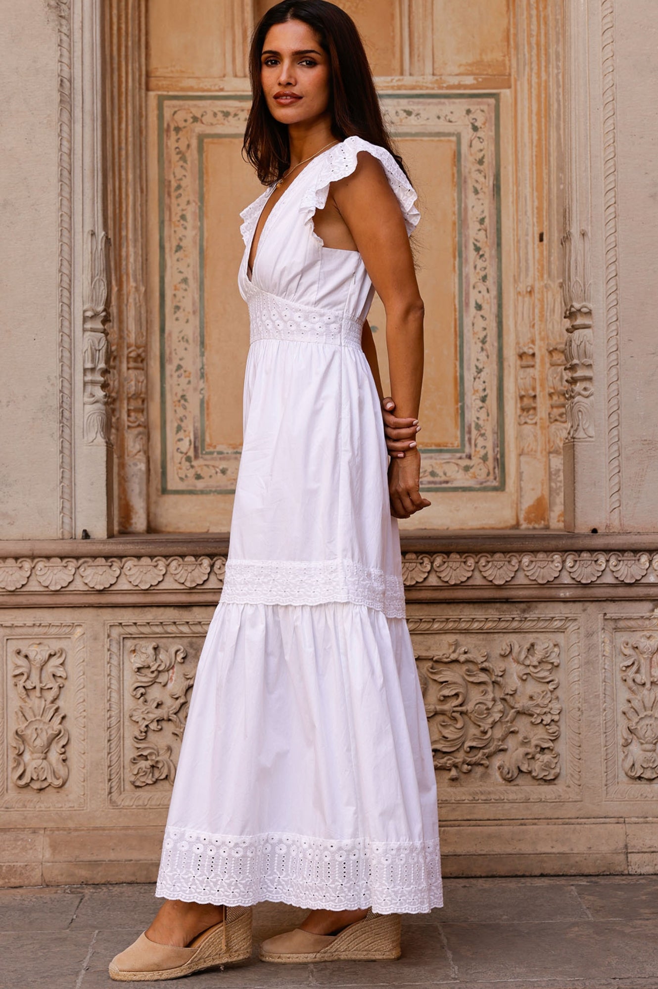 Broderie Pippa Dress | White