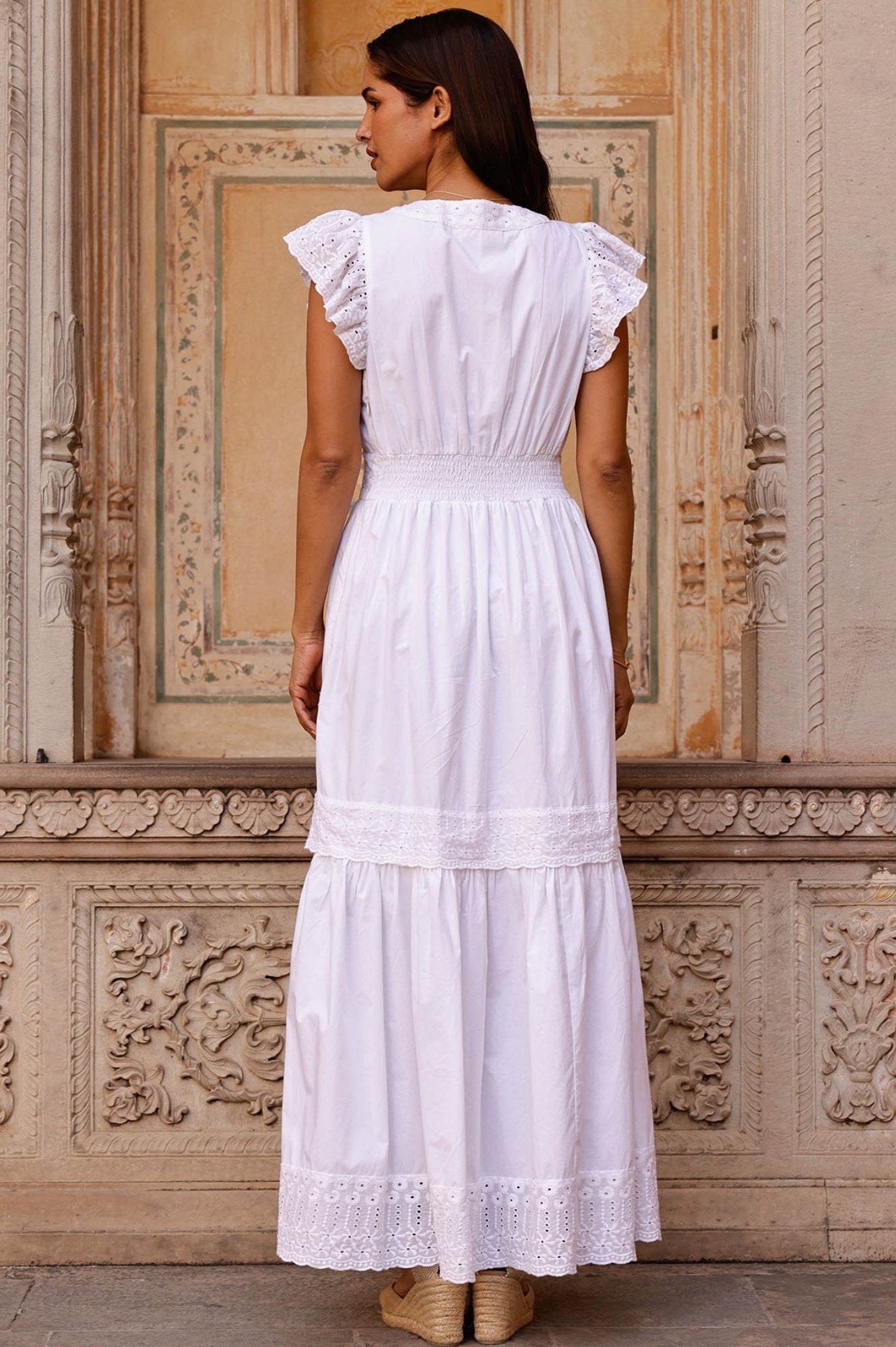 Broderie Pippa Dress | White