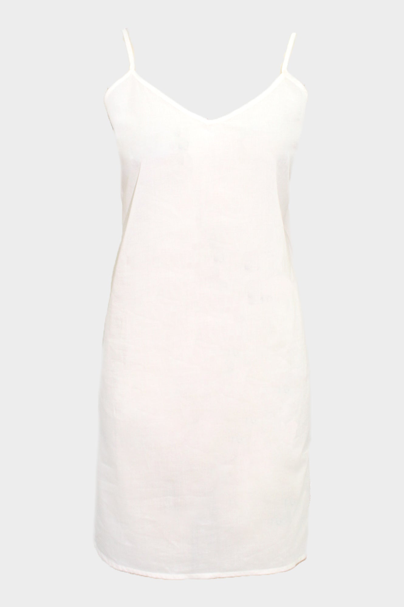 Cami V Midi Slip Dress | White