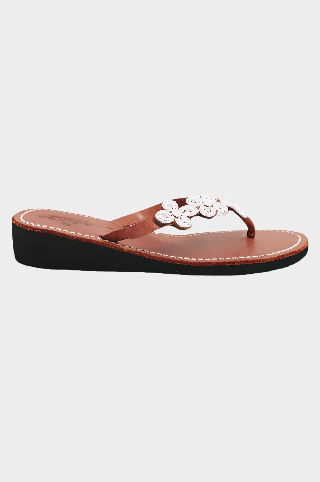 Tatu Heel Leather Sandals | White