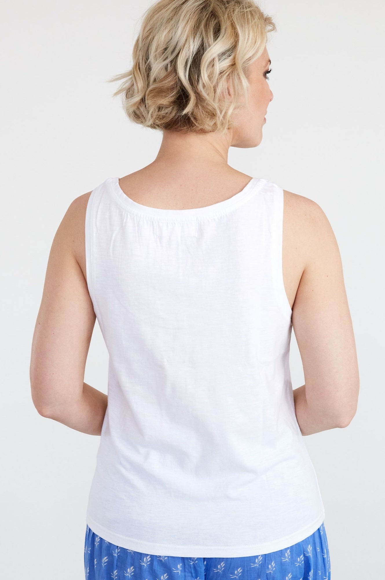 Organic Cotton Slub Vest | White