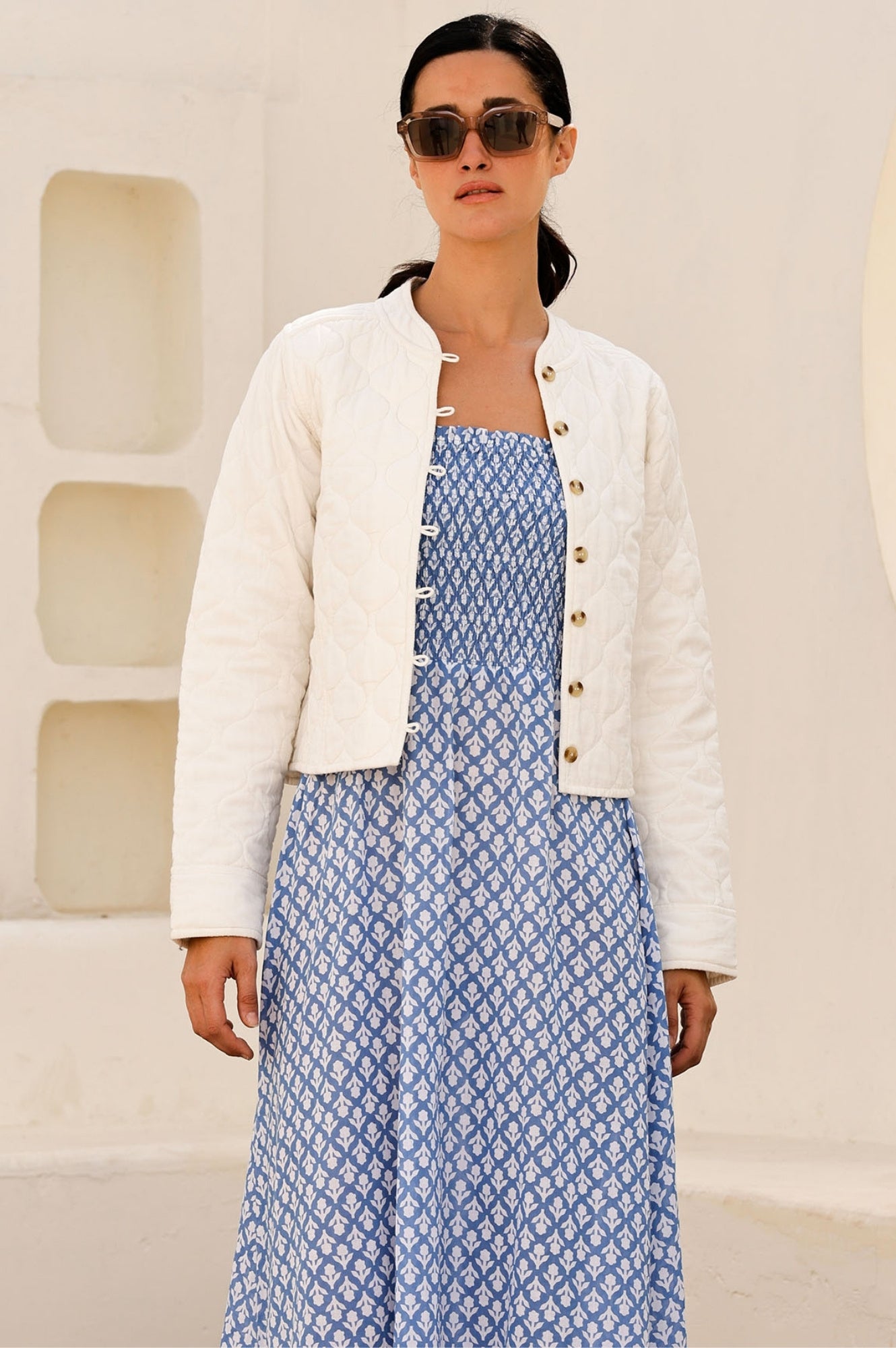 Polly Quilted Jacket | Cream