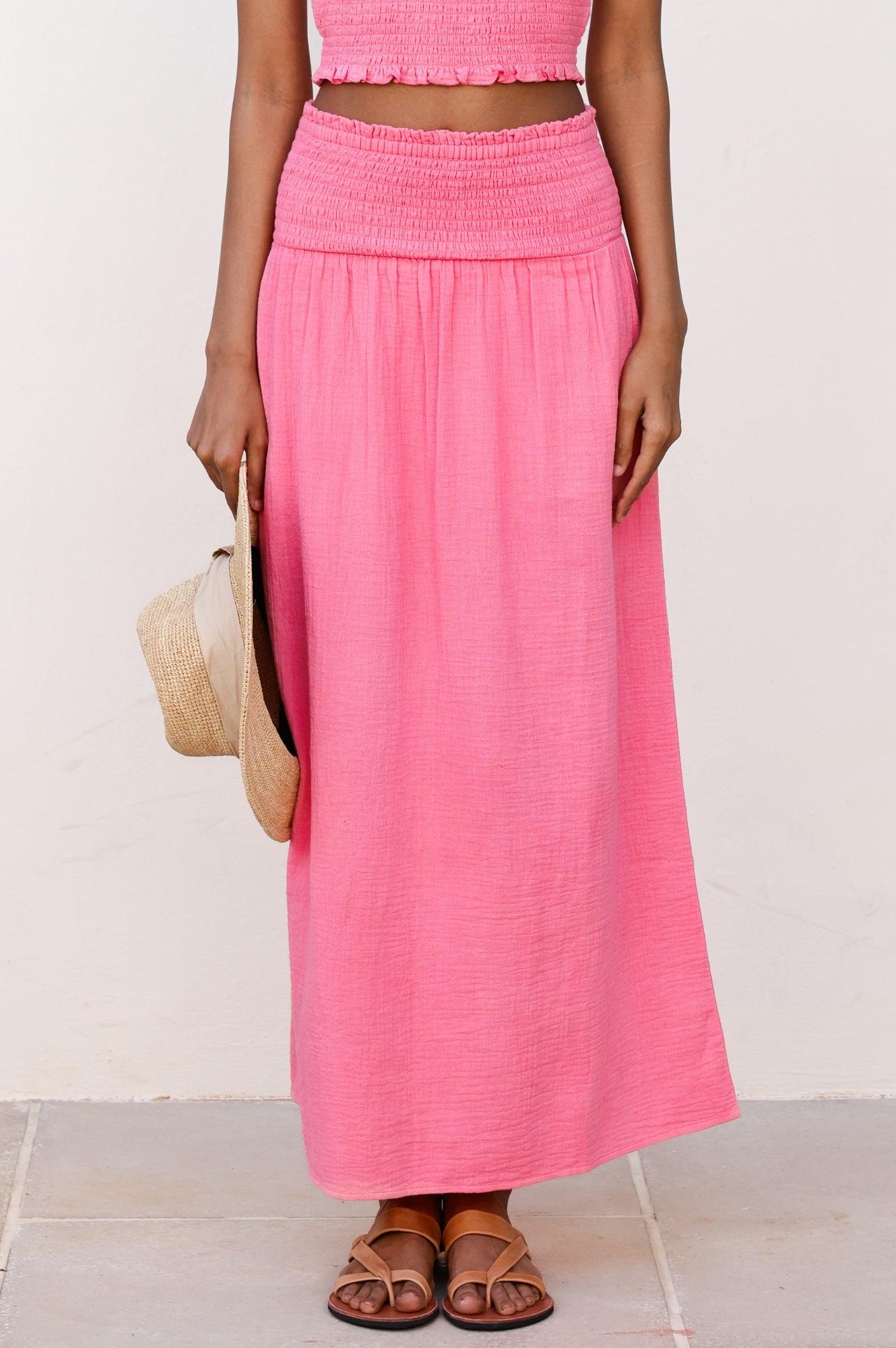 Brady Cheesecloth Skirt | Pink Lemonade
