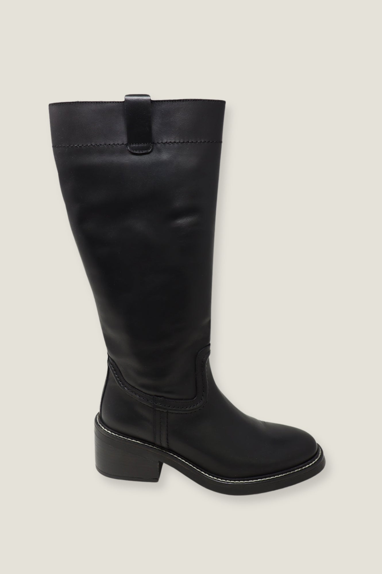ALPE Trento Knee High Leather Boot | Black