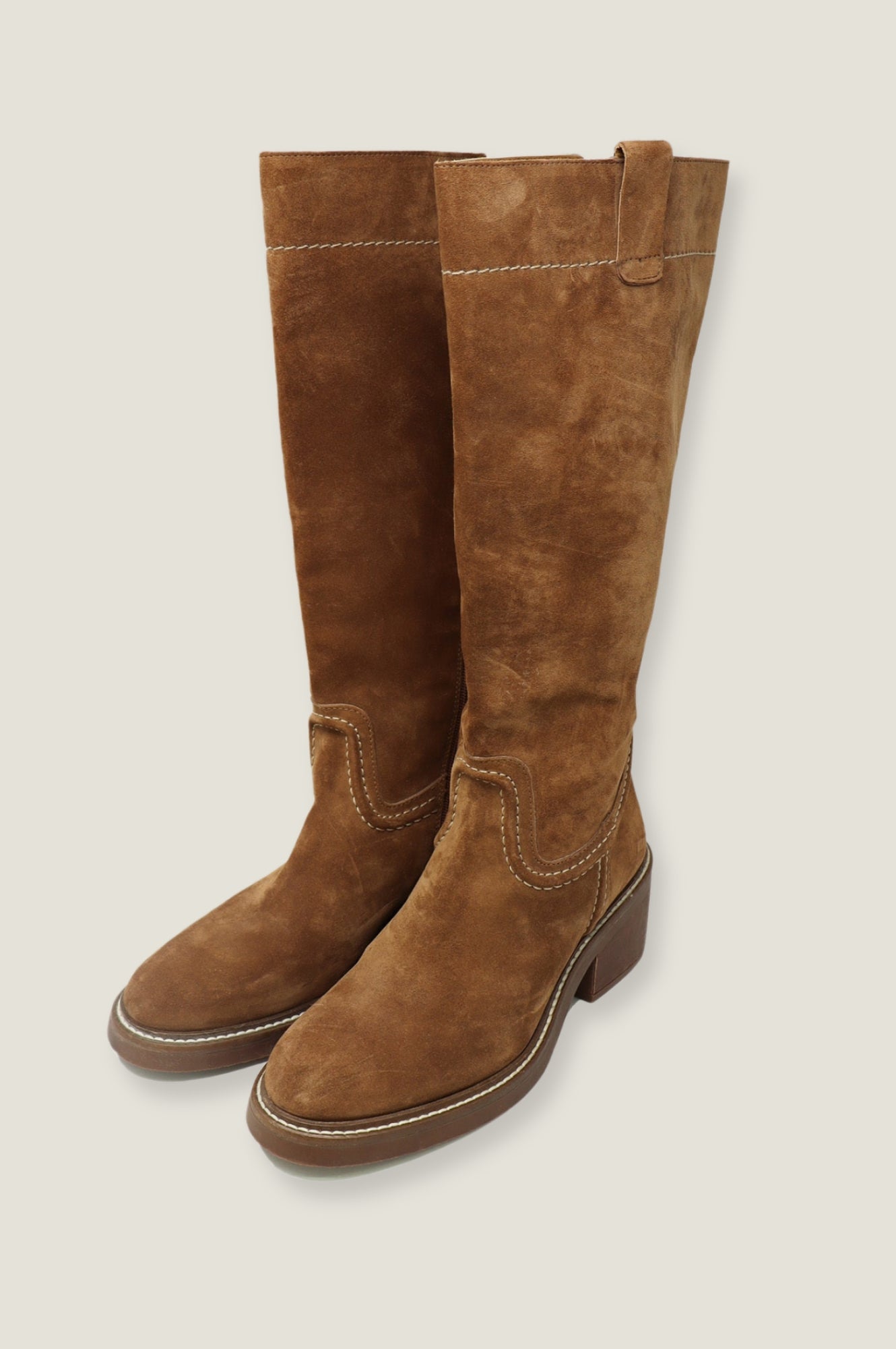 ALPE Trento Knee High Suede Boot | Tan
