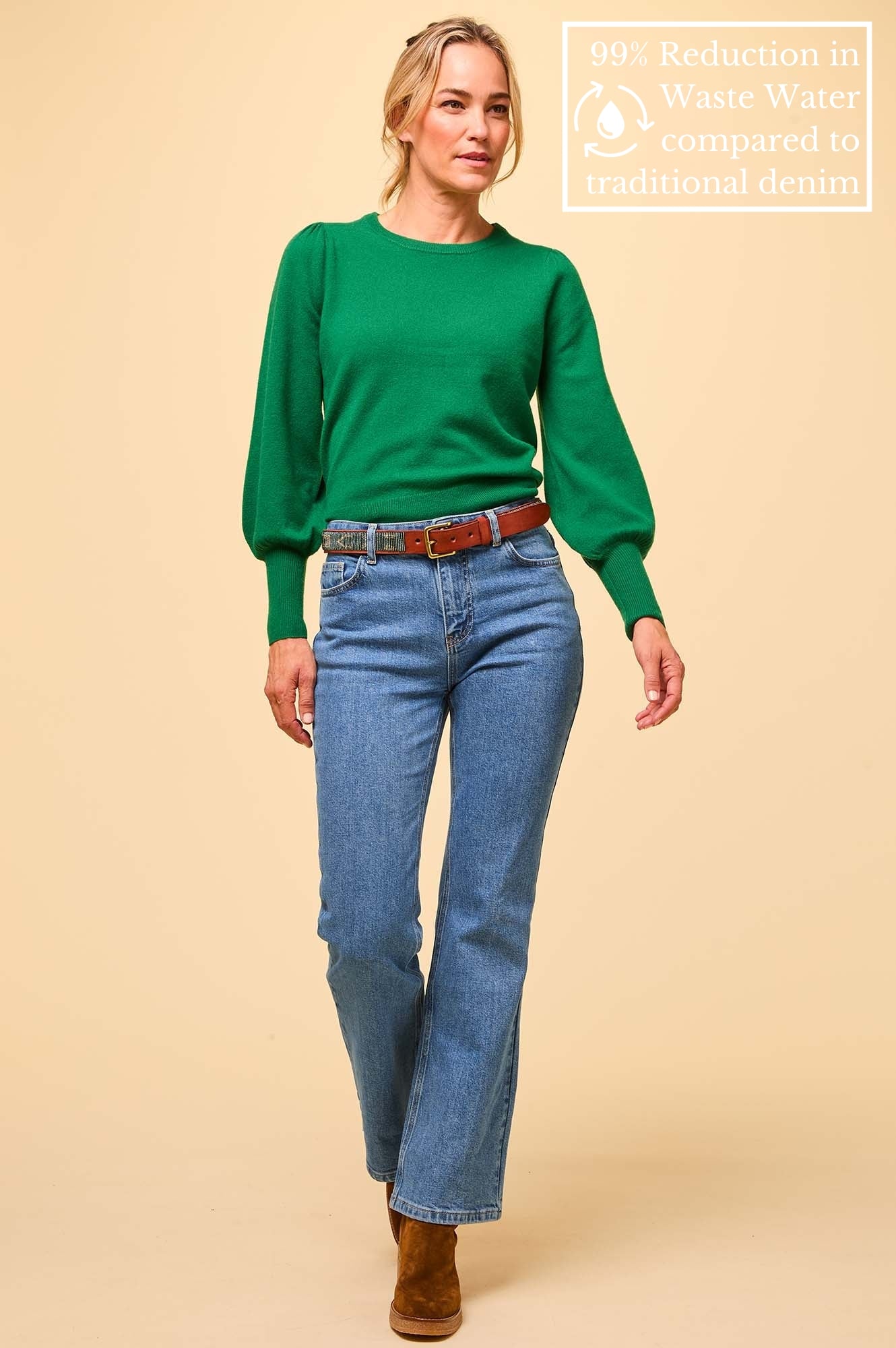 Denim Boot Cut Jean | Mid Wash