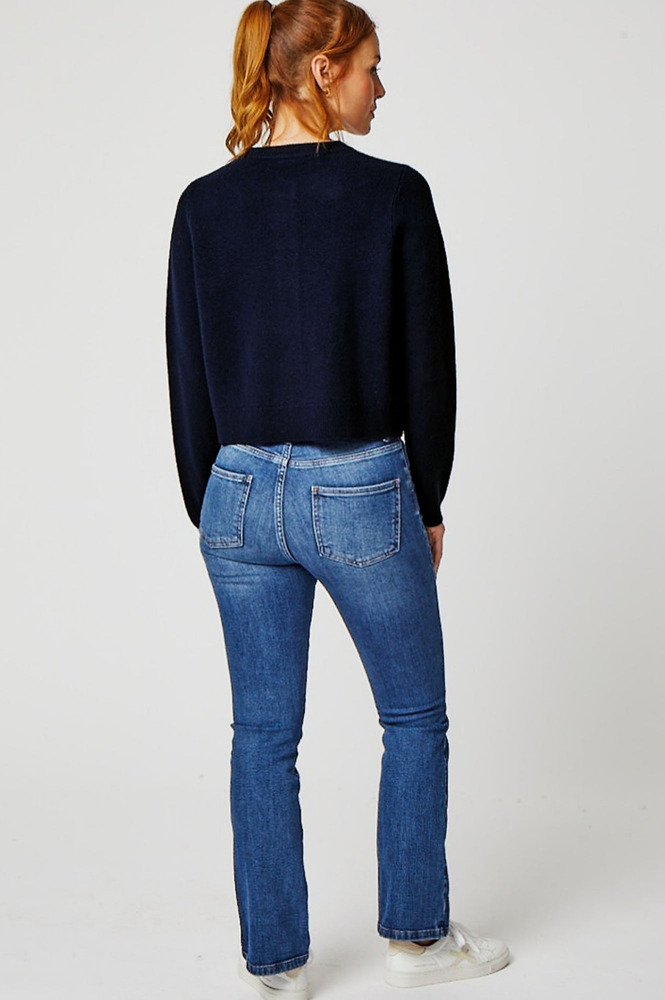 Merino Wool Brittany Cardigan | Navy