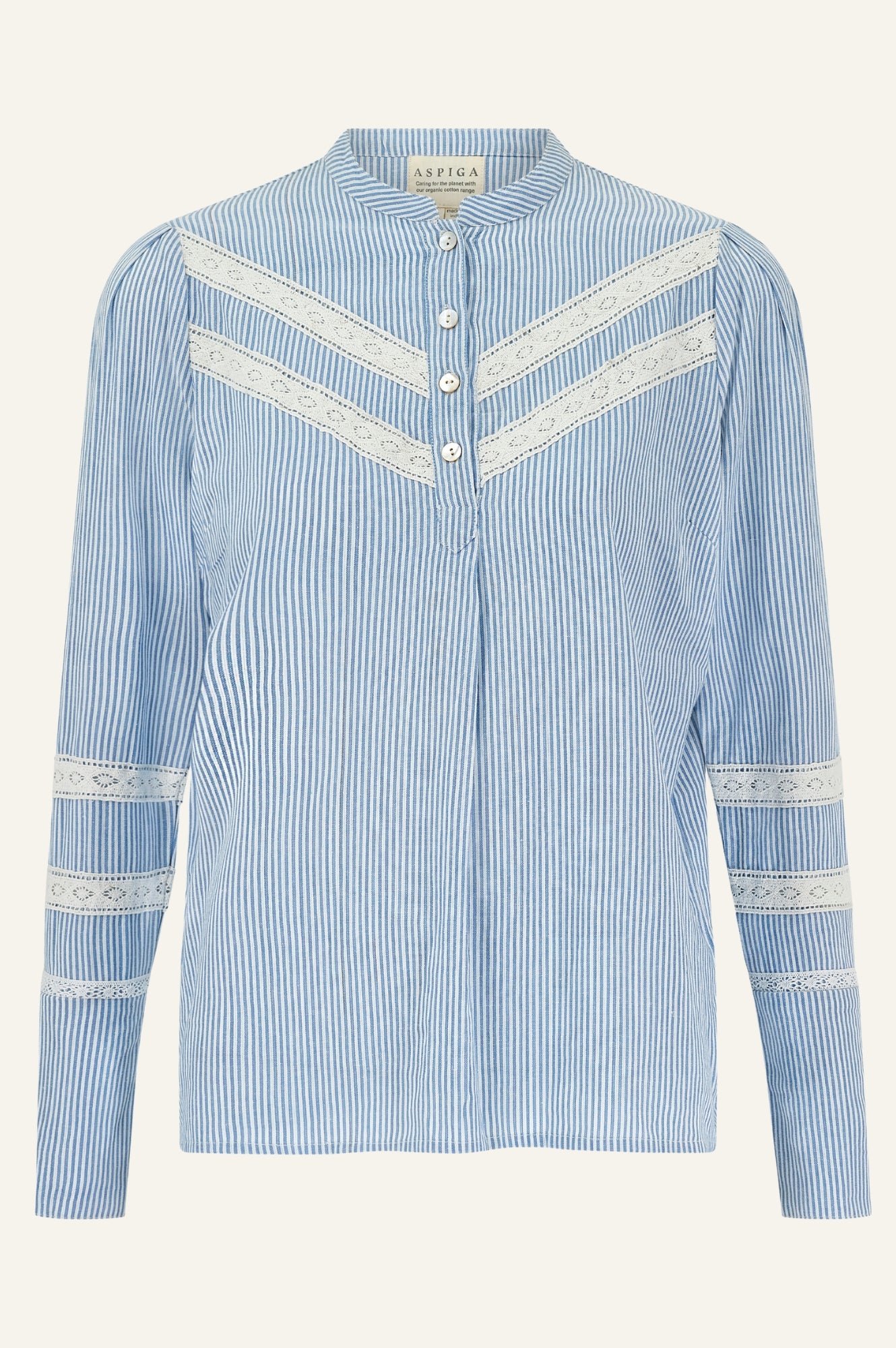 Romy Blouse | White/Blue