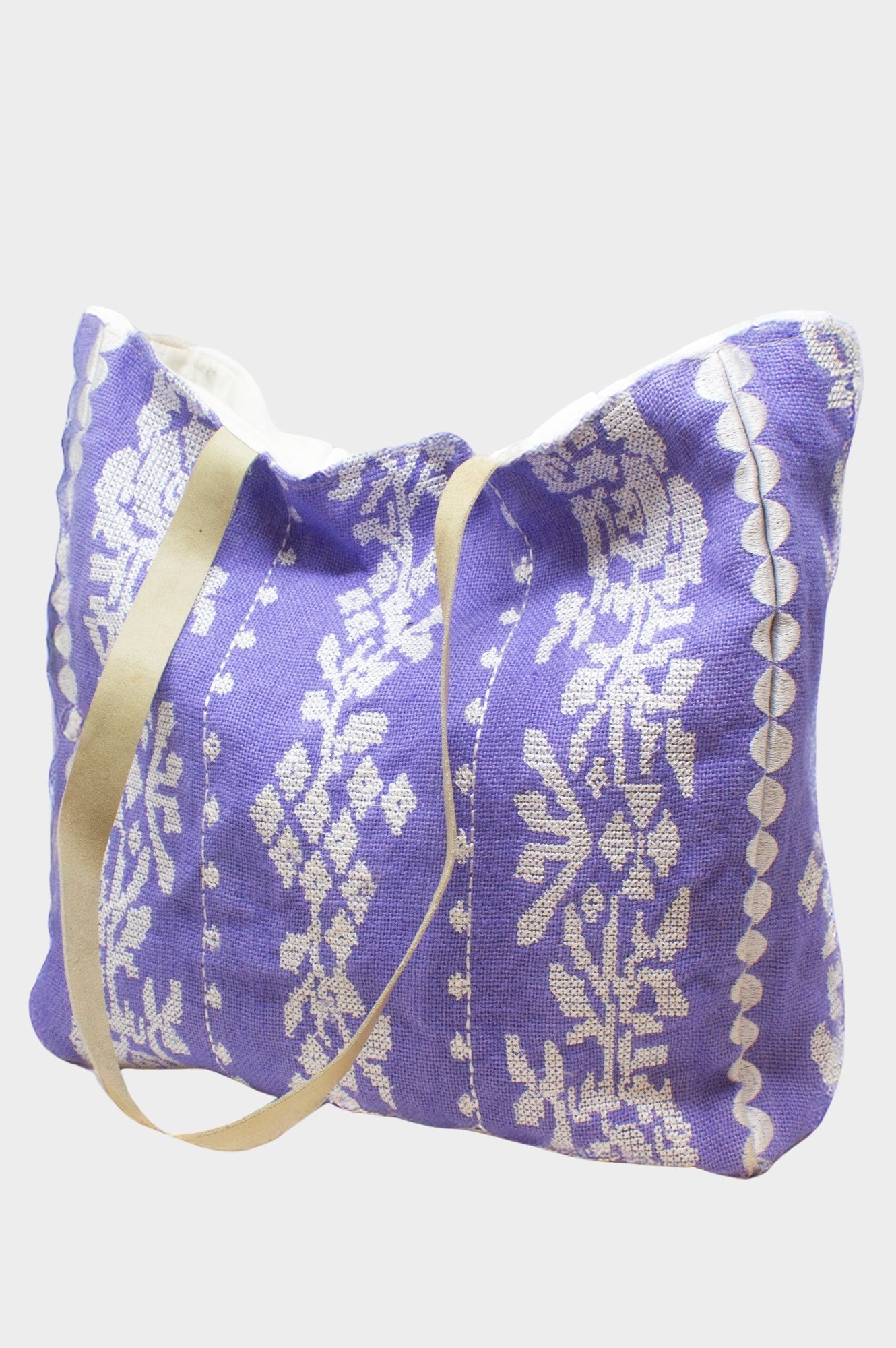 Paros Jute Bag | Cornflower/White
