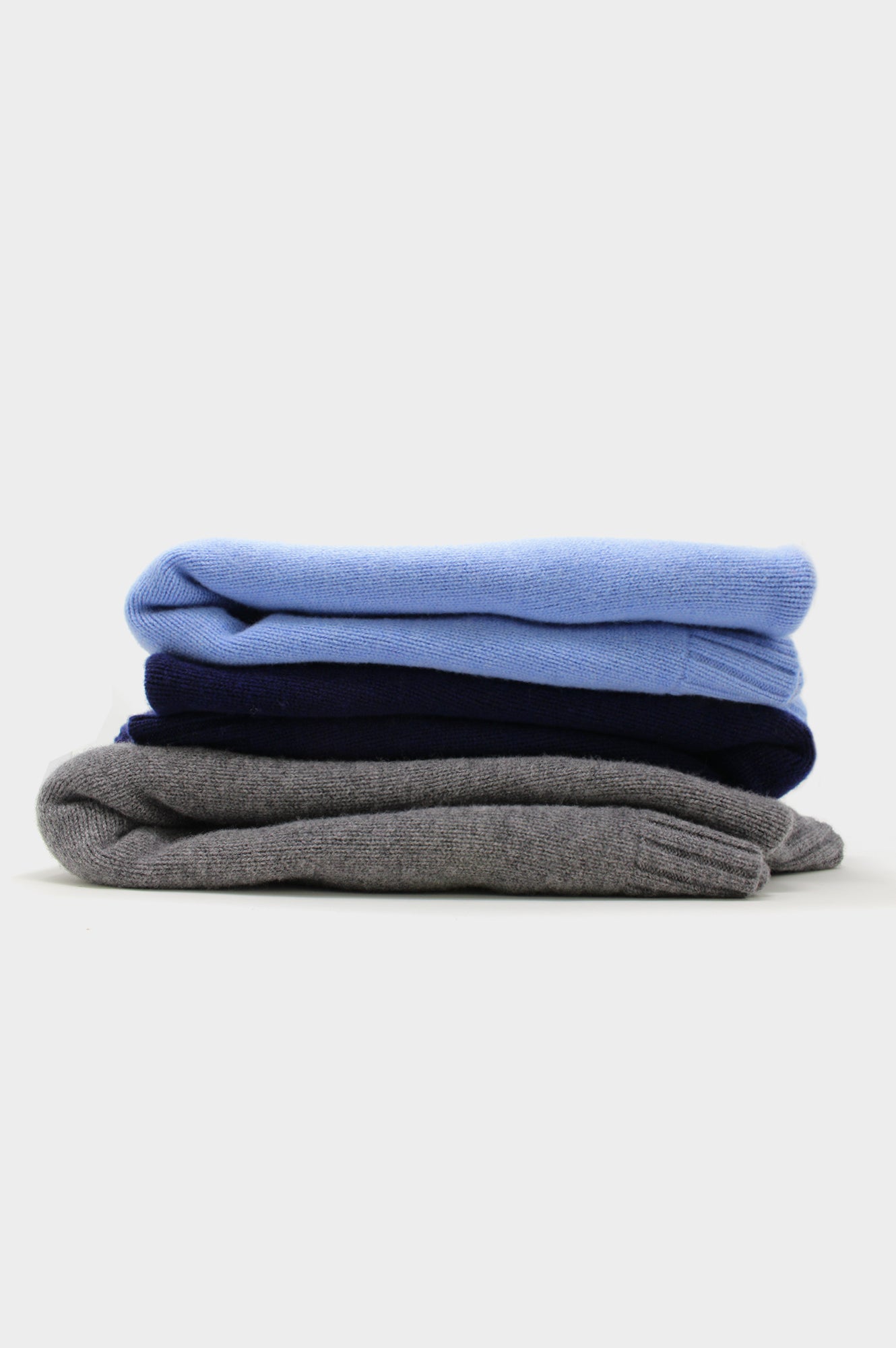 Merino Wool Men's Quarter Zip Jumper | Navy/Grey