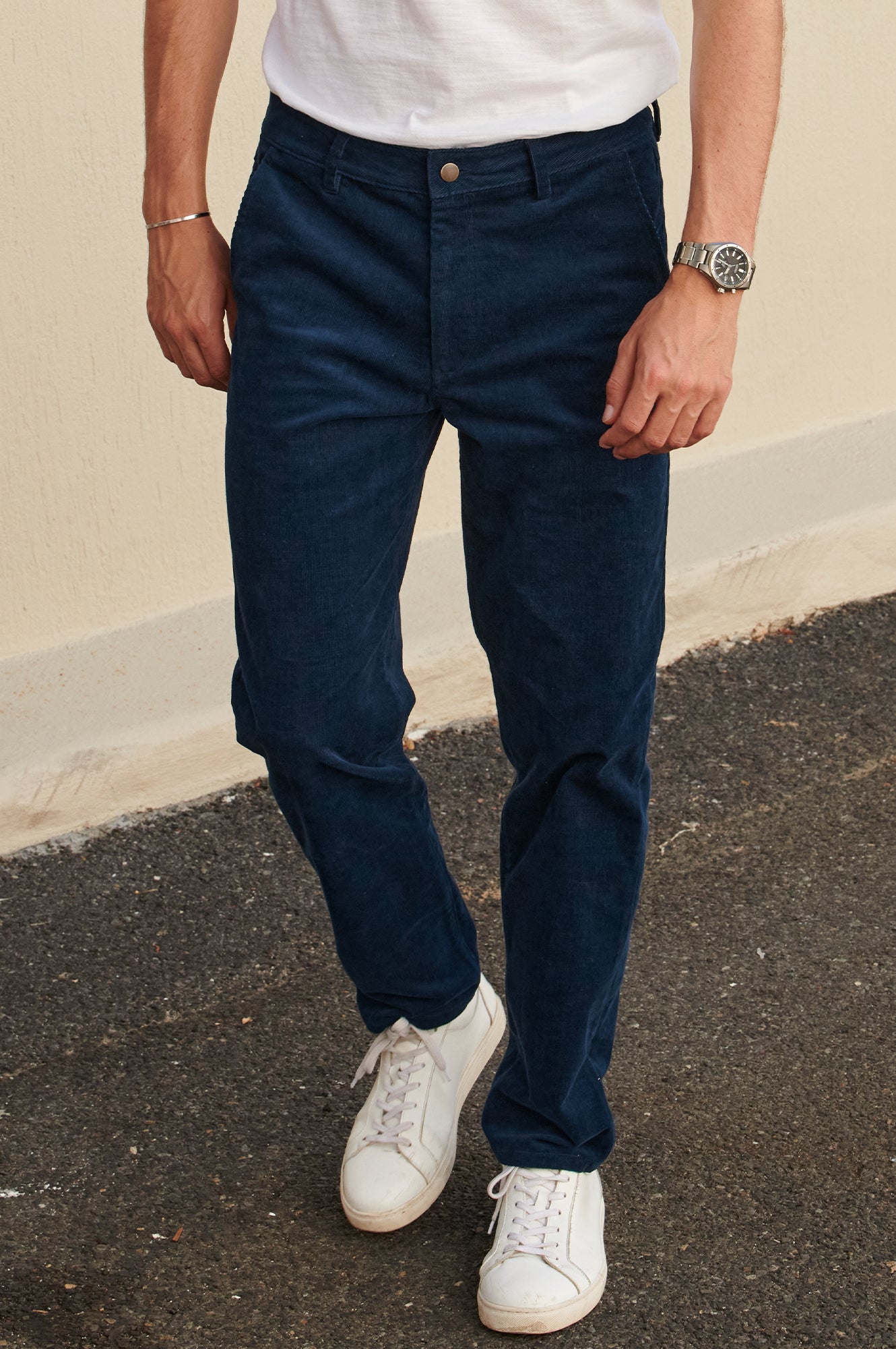 Men's Cord Trousers | Navy