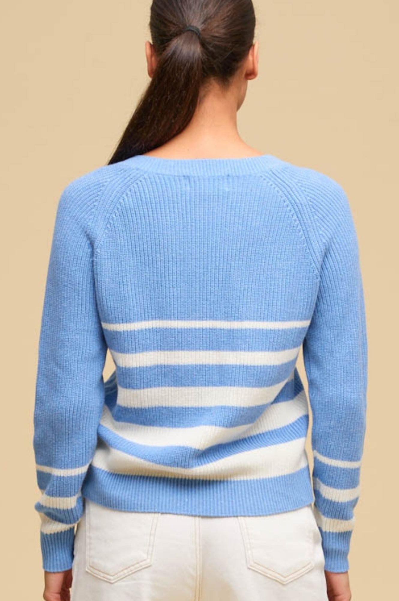 Rhia Jumper | Stripe Cornflower/Ivory