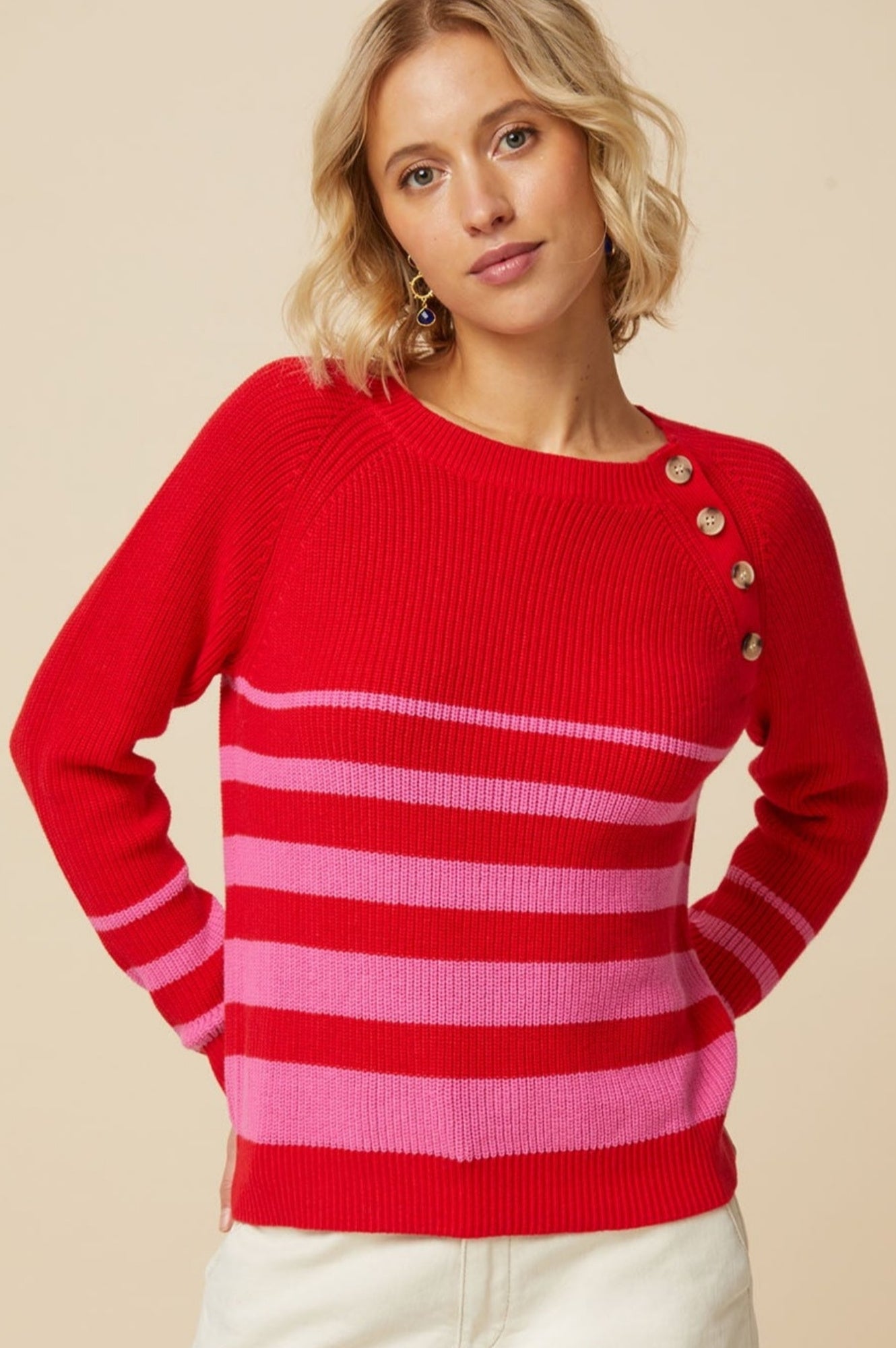 Rhia Jumper | Stripe Red/Pink