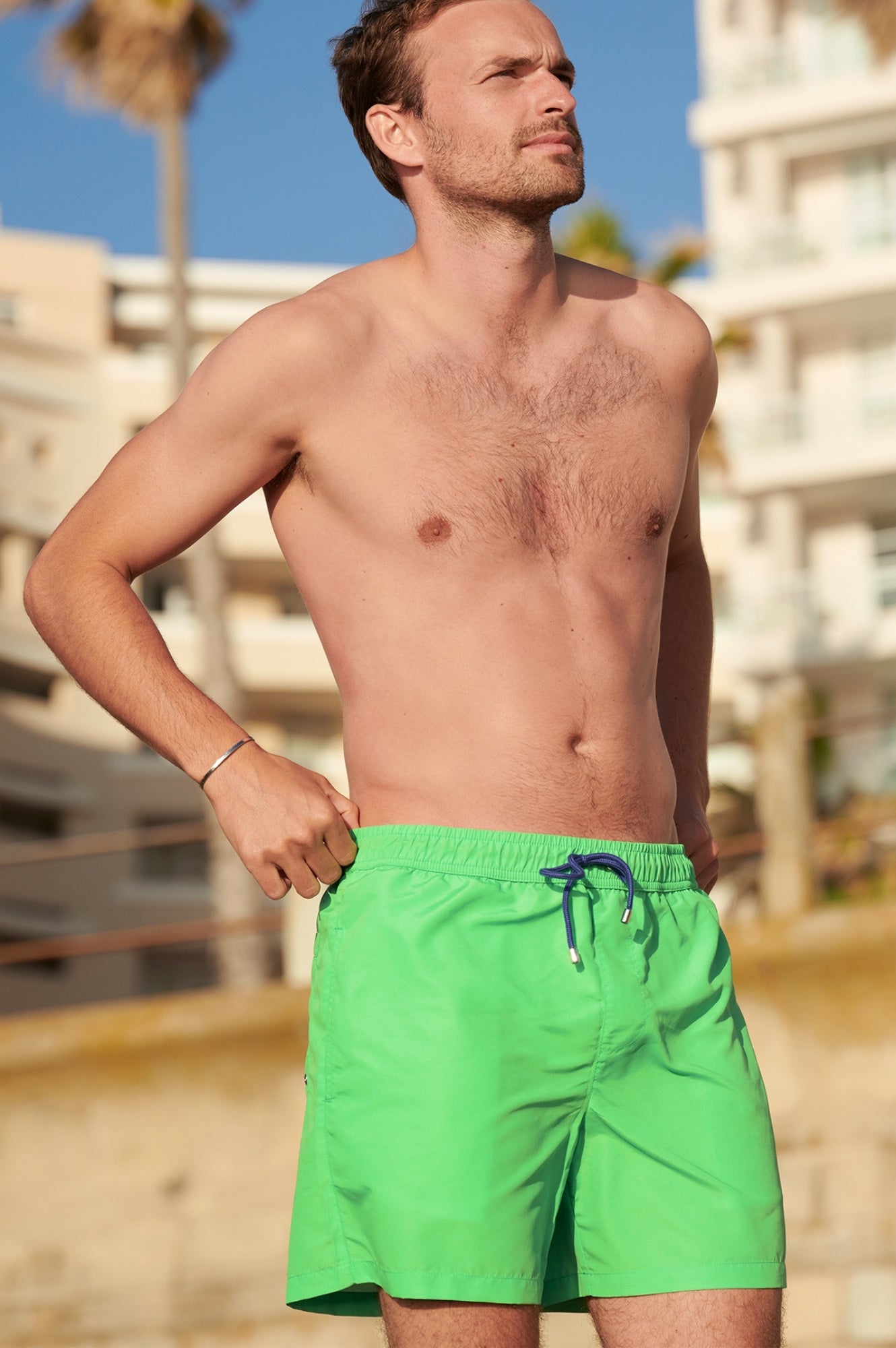 Men's Recycled Plain Swim Shorts | Plain Green
