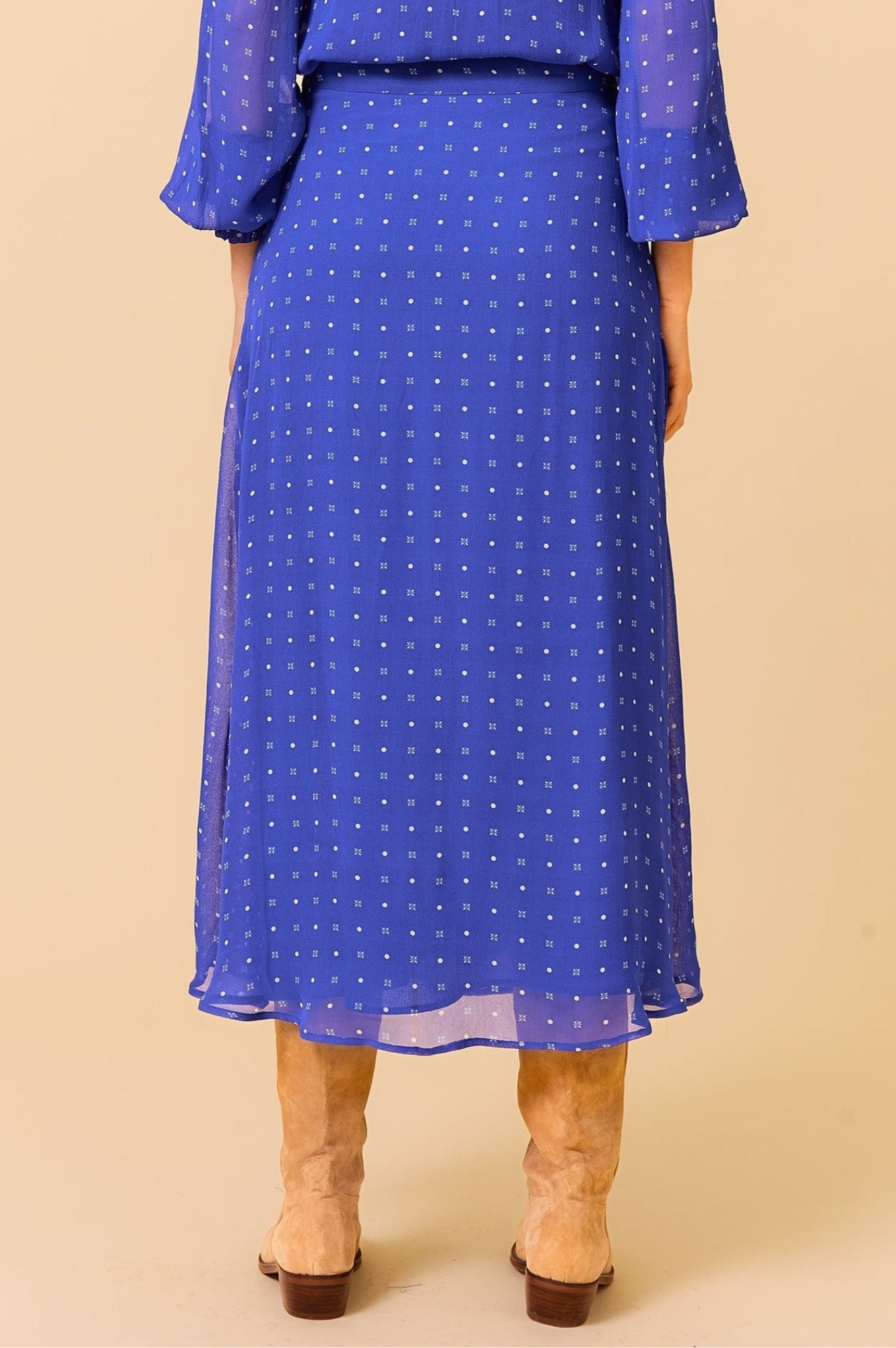 Kate Skirt | Polka Dot Cobalt/White