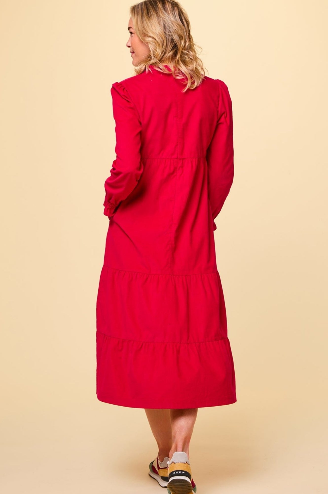 Liv Corduroy Dress | Red