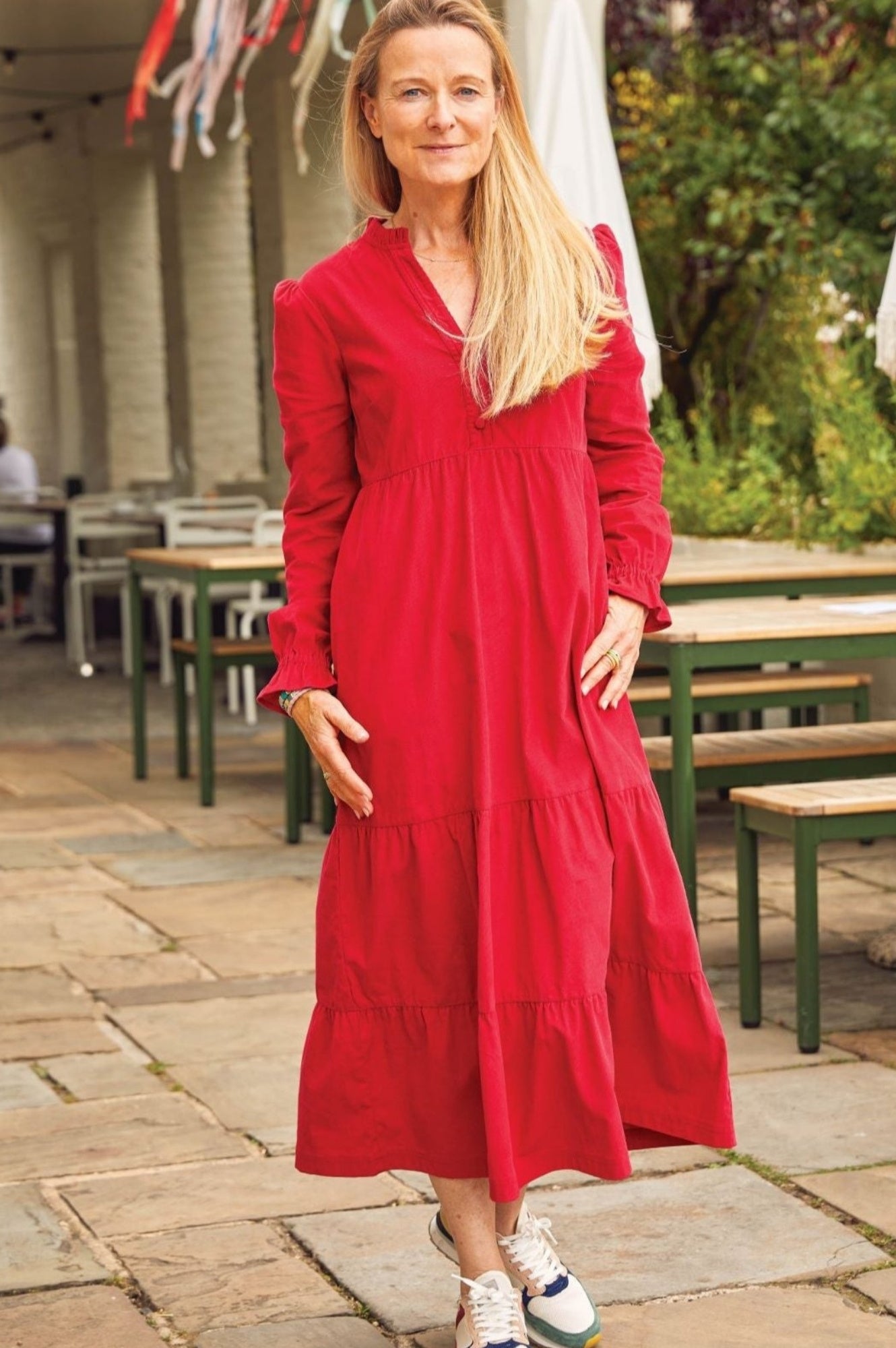 Liv Corduroy Dress | Red