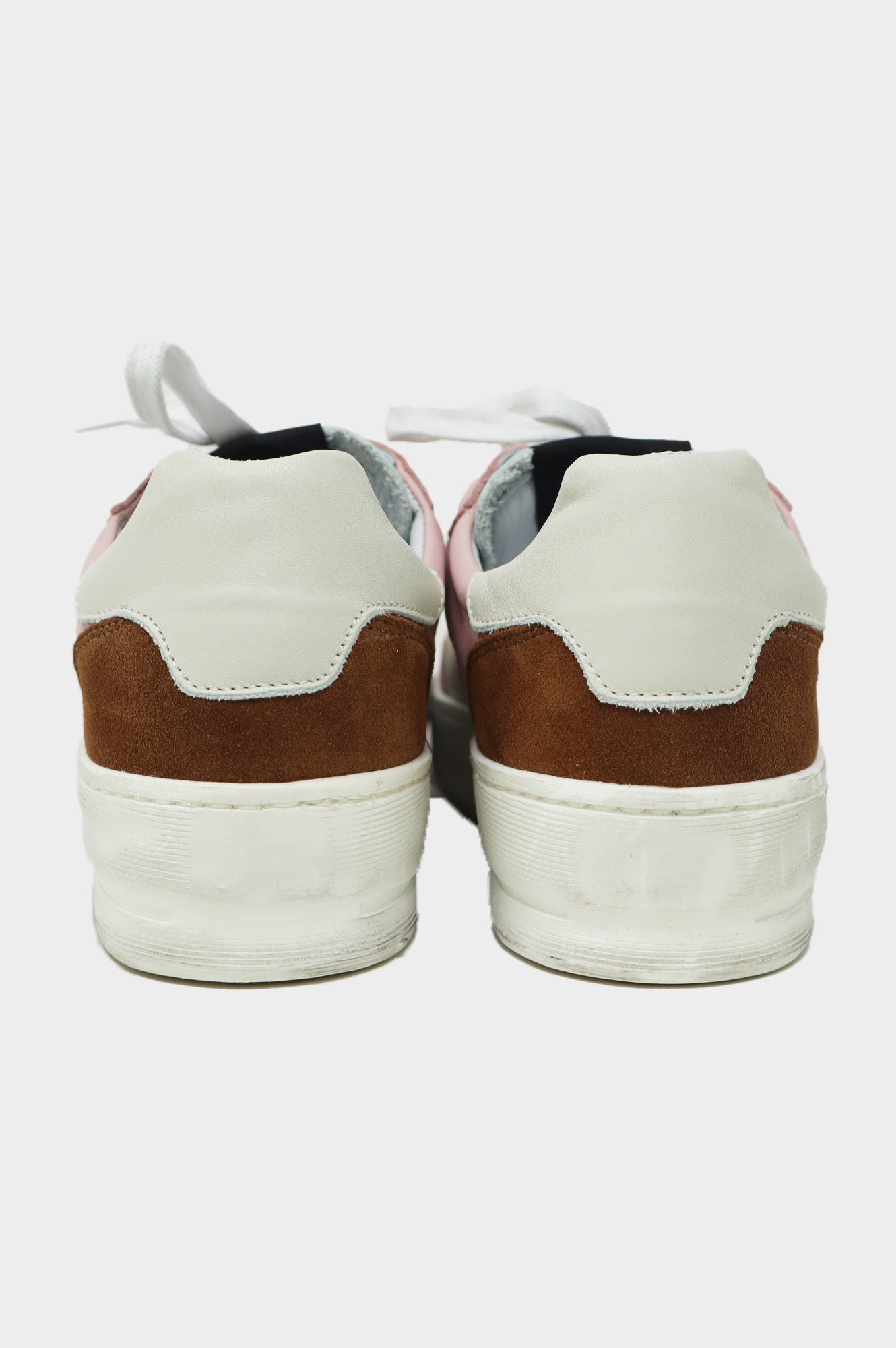 MELINE Vintage Effect Star Trainers | Pink/White