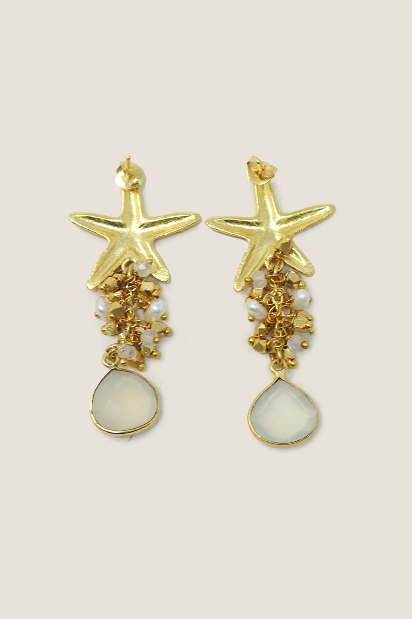 ASHIANA Andrea Earrings | Pearl/Gold