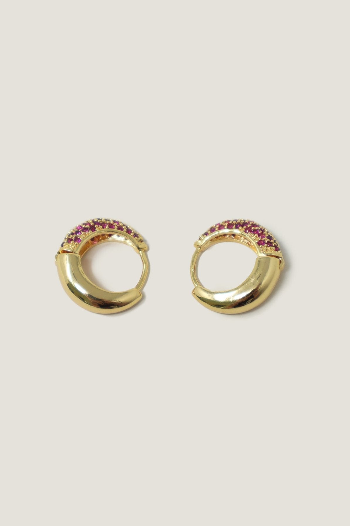 Spark Huggie Earrings | Ruby