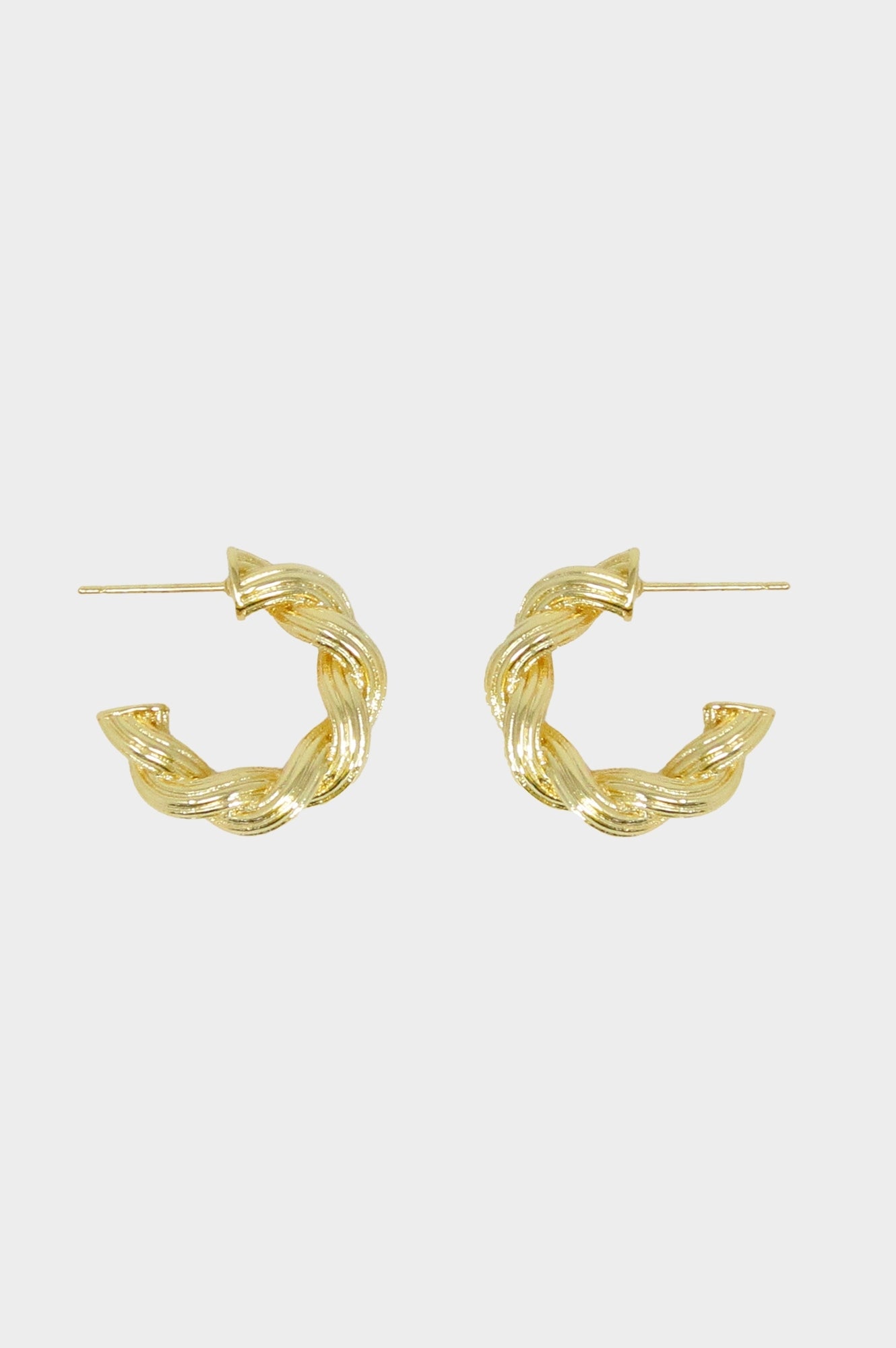 Chunky Swirl Hoops | Gold